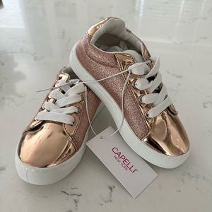Capelli New York little girls Rose Gold sneakers size 11